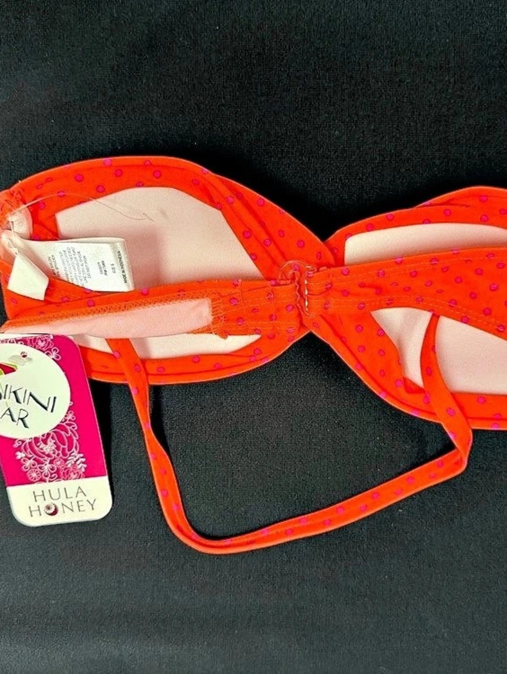 Bikini Bar Polka Dot Bikini in Orange & Purple NWT